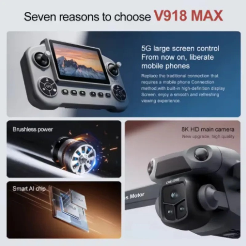 V918 Max GPS Laser Obstacle Av - Drone Gimbal 3 Axis 评论和价格