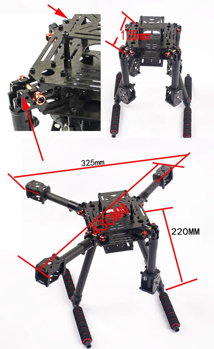 Flyroun LX350 PRO 350mm drone  - Drone Gimbal For Mirrorless 评论和价格