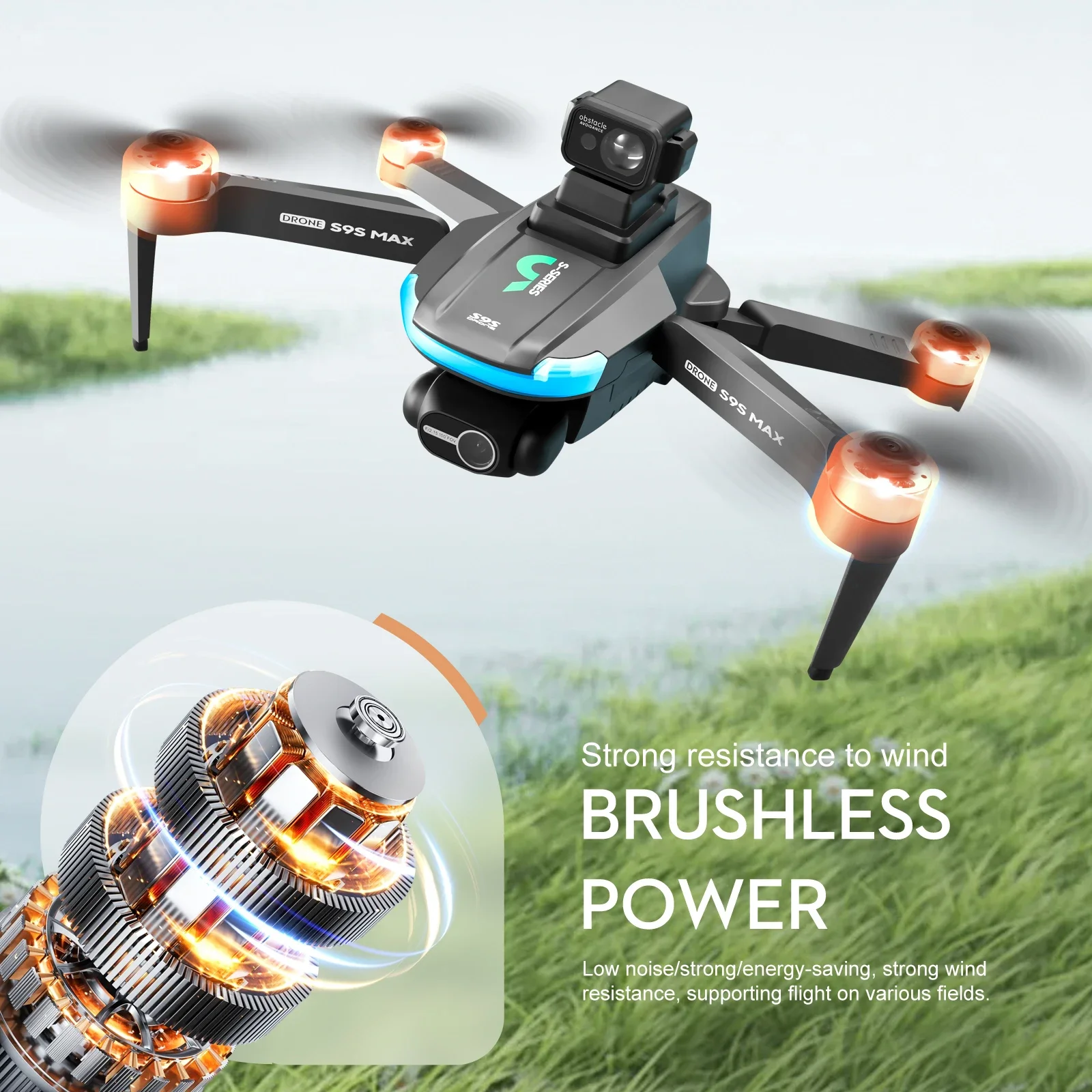 NEW S9S MAX MINI Drone 4K 2-Ax - Drone Gimbal Brushless 评论和价格