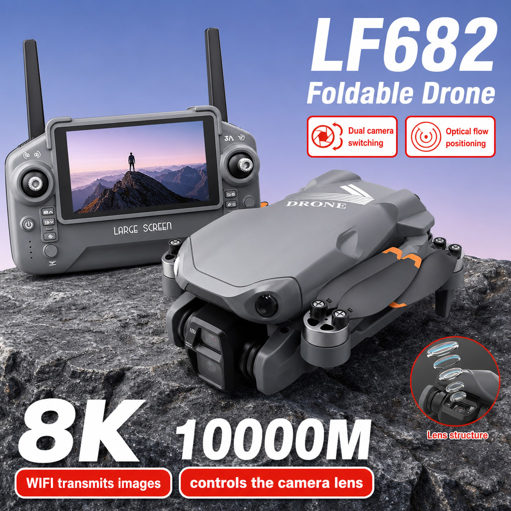Aerial Photo LF682 Drone 8K HD - Drone Gimbal 3 Axis 评论和价格