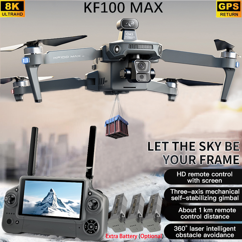 KF100 MAX GPS Drone 4K Camera  - Drone Gimbal 3 Axis 评论和价格